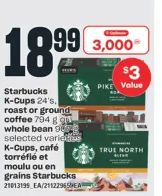 Valu-mart K-CUPS, CAFÉ TORRÉFIÉ ET MOULU OU EN GRAINS STARBUCKS offer