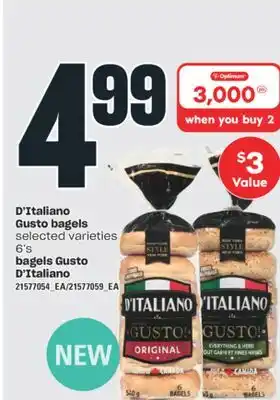 Valu-mart BAGELS GUSTO D'ITALIANO, 6's offer
