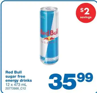Wholesale Club SUGAR FREE ENERGY DRINKS, 12 x 473 mL offer