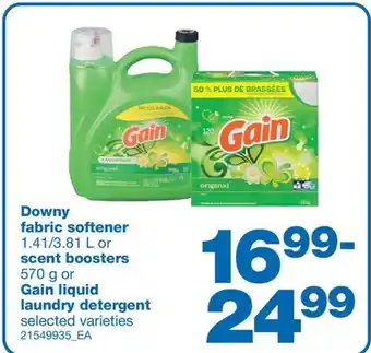Wholesale Club FABRIC SOFTENER, 1.41/3.81 L OR SCENT BOOSTERS, 570 G OR LIQUID LAUNDRY DETERGENT offer