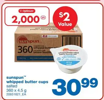 Wholesale Club WHIPPED BUTTER CUPS, 360 x 4.5 g offer