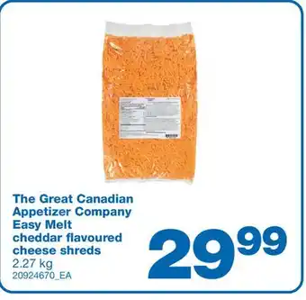 Wholesale Club EASY MELT CHEDDAR FLAVOURED CHEESE SHREDS, 2.27 kg offer