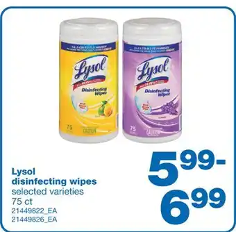 Wholesale Club DISINFECTING WIPES, 75 ct offer