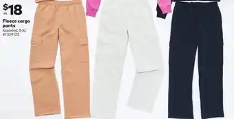 Giant Tiger Fleece cargo pants offer