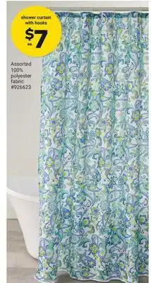 Giant Tiger shower curtain with hooks offer