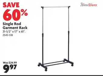 Home Hardware Single Rod Garment Rack offer