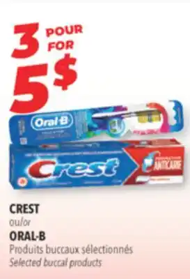 Familiprix CREST or ORAL-B Selected buccal products offer