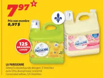 Familiprix LA PARISIENNE Laundry detergent 5 litres or Concentrated softener, 5,4 litres offer