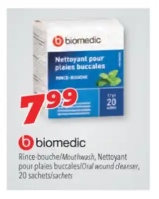 Familiprix Biomedic Mouthwash Nettoyant Oral wound cleanser, 20 sachets offer