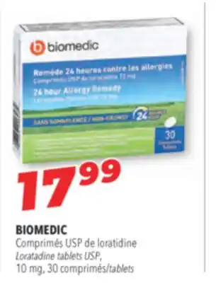 Familiprix BIOMEDIC Loratadine tablets USP, 10 mg, 30 tablets offer
