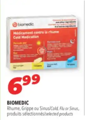 Familiprix BIOMEDIC Cold, Flu or Sinus, selected products offer