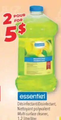Familiprix essentiel Disinfectant, Multi-surface cleaner offer