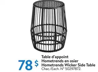 Walmart Hometrends Wicker Side Table offer