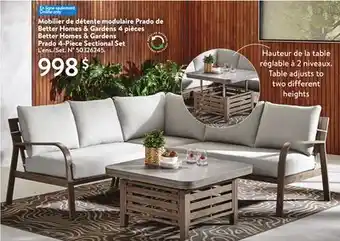 Walmart Better Homes & Gardens Prado 4-Piece Sectional Set offer