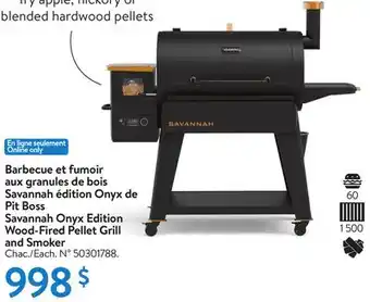 Walmart Pit Boss Savannah Onyx Edition Wood-Fired Pellet Grill and Smoker offer