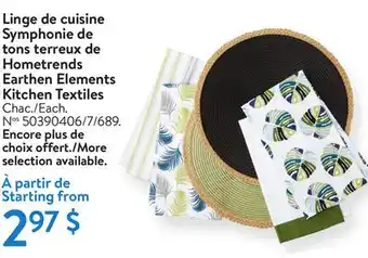Walmart Hometrends Earthen Elements Kitchen Textiles offer