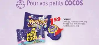 Familiprix CADBURY Candies, 34 g, Mini Eggs or Micro Mini Eggs, Candies, 33 g offer