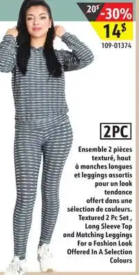 Sushi Shop Textured 2 Pc Set , Long Sleeve Top and Matching Leggings For a Fashion Look Offered In A Selection Colours offer