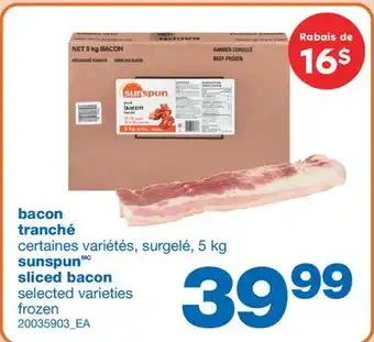Wholesale Club BACON TRANCHÉ, 5 KG offer