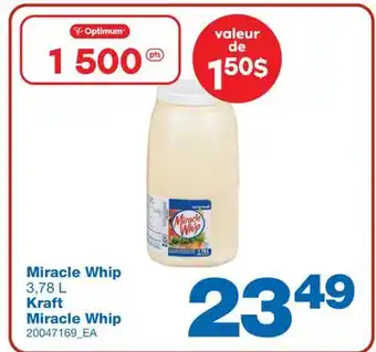 Wholesale Club MIRACLE WHIP, 3,78 L offer