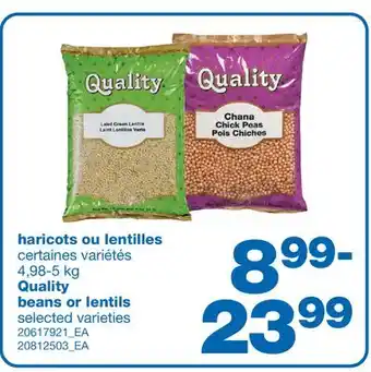 Wholesale Club HARICOTS OU LENTILLES, 4,98-5 kg offer