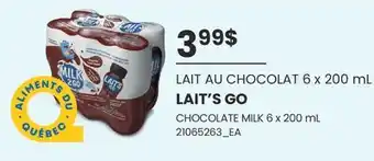 Wholesale Club LAIT AU CHOCOLAT, 6 x 200 mL offer