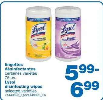Wholesale Club LINGETTES DÉSINFECTANTES, 75 UN offer