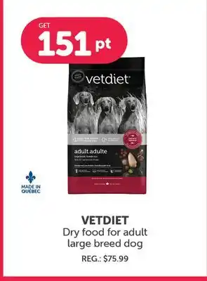 Mondou VETDIET Dry food for adult large breed dog offer