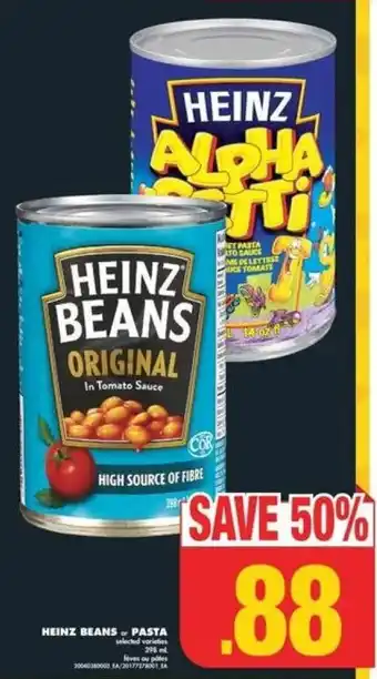 No Frills HEINZ BEANS OR PASTA offer