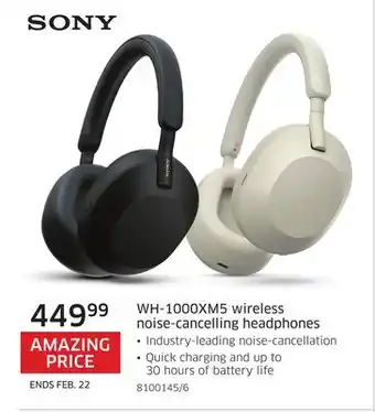 The Source Sony WH-1000XM5 wireless noise-cancelling headphones offer