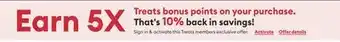 Petsmart Earn 5X Treats bonus points on your purchase offer
