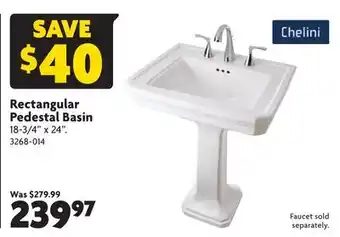 Home Hardware Rectangular Pedestal Basin offer