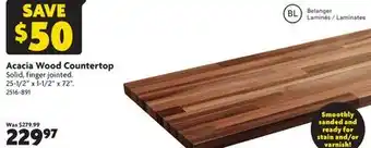 Home Hardware Acacia Wood Countertop offer