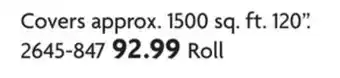 Home Hardware Covers approx. 1500 sq. ft. 120 offer