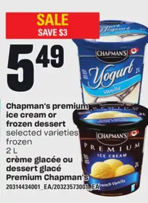 Independent City Market CRÈME GLACÉE OU DESSERT GLACÉ PREMIUM CHAPMAN'S, 2 L offer