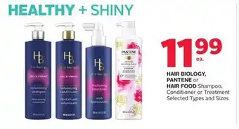 Rexall HAIR BIOLOGY, PANTENE or HAIR FOOD Shampoo, Conditioner or Treatment offer