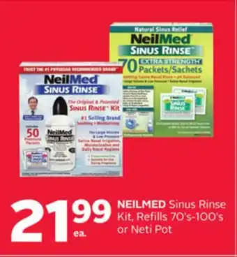 Rexall NEILMED Sinus Rinse Kit, Refills 70' s-100' s or Neti Pot offer