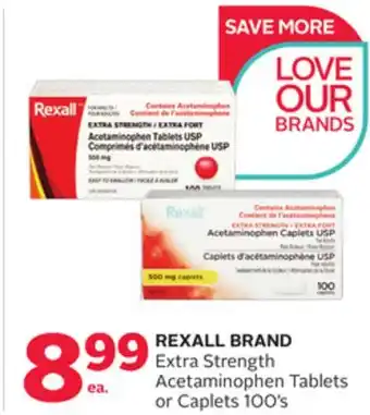 Rexall REXALL BRAND Extra Strength Acetaminophen Tablets or Caplets offer