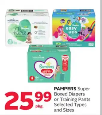 Rexall PAMPERS Super Boxed Diapers or Training Pants offer