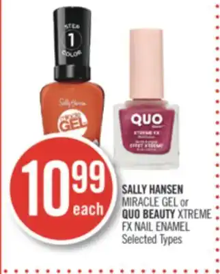 Shoppers Drug Mart SALLY HANSEN MIRACLE GEL or QUO BEAUTY XTREME FX NAIL ENAMEL offer