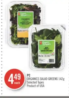 Shoppers Drug Mart PC ORGANICS SALAD GREENS offer