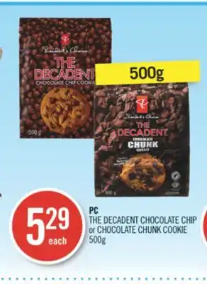 Shoppers Drug Mart PC THE DECADENT CHOCOLATE CHIP or CHOCOLATE CHUNK COOKIE offer