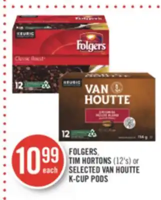 Shoppers Drug Mart FOLGERS, TIM HORTONS (12's) or SELECTED VAN HOUTTE K-CUP PODS offer