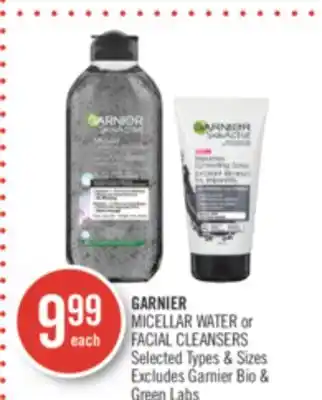 Shoppers Drug Mart GARNIER MICELLAR WATER or FACIAL CLEANSERS offer