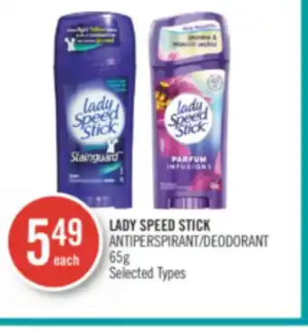 Shoppers Drug Mart LADY SPEED STICK DEODORANT offer