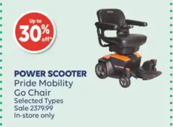 Wellwise by Shoppers Pride Mobility Go Chair POWER SCOOTER offer