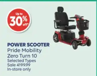 Wellwise by Shoppers Pride Mobility Zero Turn 10 POWER SCOOTER offer