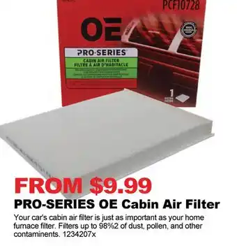 PartSource PRO-SERIES OE Cabin Air Filter offer