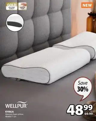 JYSK KYRKJA Memory foam pillow offer