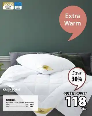 JYSK FJELLDAL Synthetic duvet (down alternative) offer